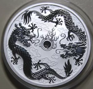 Australien 1 Dollar 2019 Silber 1 oz #F7172 "Year of the Dragon" Lunar BU - Bild 1 von 5