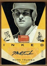 2013 PANINI AMERICA'S PASTIME INKED GOLD MARK TRUMBO #7/10