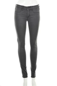 Pantalones de mezclilla ajustados American Eagle Jegging para mujer talla 6 negros lavado claro algodón - Imagen 1 de 5