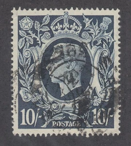 Great Britain Sc 251 used. 1942 10sh indigo KGVI, fresh, sound. - Picture 1 of 1