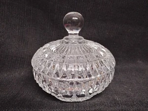 Vintage Lead Crystal Glass D'Adriana European Collection Candy Dish and Lid 4x4 - Picture 1 of 7