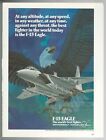 1977 F-15 EAGLE publicité, avion de chasse McDONNELL DOUGLAS avec pygargue à tête blanche