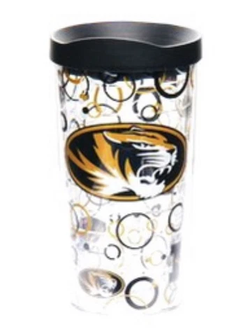 Missouri Tigers 16oz Tervis Tumbler with Lid-Made in USA-New Cover