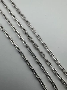 Catena Ucraina Oro Bianco 585 14K Autentica Simbolo Prodotto Ucraina Elegante 4,72g - Foto 1 di 8