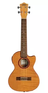 Lanikai FM-CETT Thinline Tenor Acoustic Electric Flame Maple Ukulele w/Bag - Picture 1 of 5