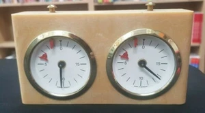 Temporizador de reloj de ajedrez analógico alemán vintage BHB plástico beige hecho en Alemania NUEVO - Imagen 1 de 5