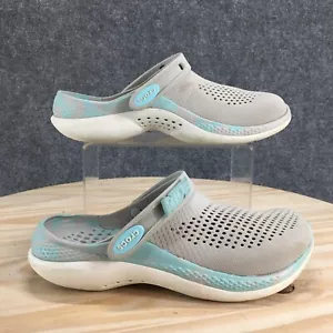 Crocs Shoes Mens 6 Womens 8 Literide 2.0 Clogs Gray Marble Closed Toe Casual - Picture 1 of 15