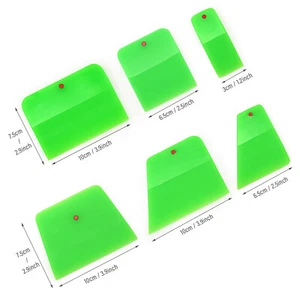 6Pcs Green Magnetic PPF Squeegee TPU Scraper for Car Glass Tint Film Installing - Picture 1 of 8