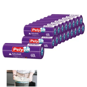 2 -17 Stk Pely Zugbandbeutel Extra breit 60 Liter klimaneutralisiert 11 Stück - Bild 1 von 7