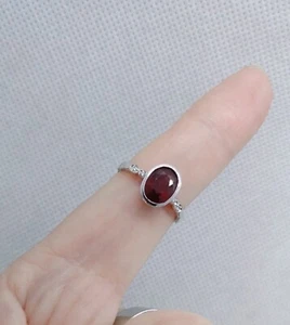 Anillo de rubí natural con incrustaciones de plata 925, hecho a mano, método de - Imagen 1 de 5
