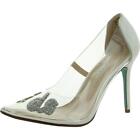 Betsey Johnson Womens Demi Bridal Satin Pumps Shoes 5.5 Medium (B,M) BHFO 9462