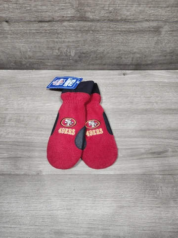 NWT NFL San Francisco 49ers Red Black Utility Work Mitts W/ Team Logo NEW Cover