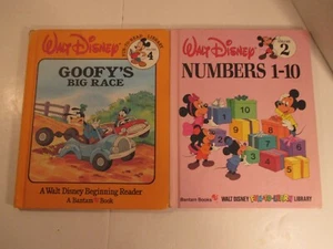 Lot of 2 Walt Disney Fun-to-Read Library Book Vintage Hardcover - Picture 1 of 11