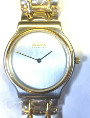 Skagen 32LGX Vintage Unisex Bicolore Oro & Argento Quadrante Argento - Immagine 1 di 3