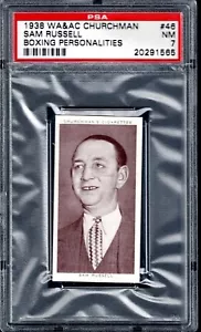 PSA 7 1938 Churchmans Boxing Personalities #46 Sam Russell, PSA 7 M - Bild 1 von 2