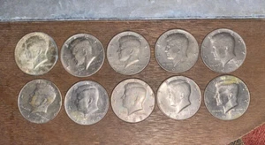 Lote de 10 monedas de medio dólar JFK 1968-1992 - Imagen 1 de 2