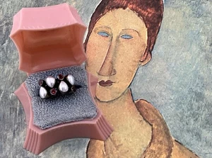 Nicky Butler NEW Sterling Real Garnet and Pearl Ring - Picture 1 of 4