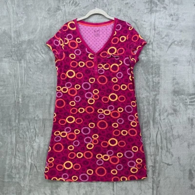 Raro NICK & NORA DE COLECCIÓN Camisa para Dormir Camisón Grande Colorido Circular Floral Algodón Foto 1 de 4