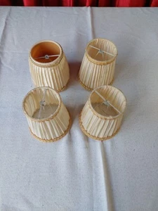 Vintage Pleated Small Lampshades Tafeta - Picture 1 of 9