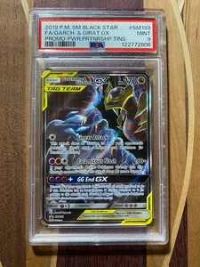 PSA 9 GARCHOMP & GIRATINA GX SM193 SUN & MOON BLACK STAR PROMO - Picture 1 of 2