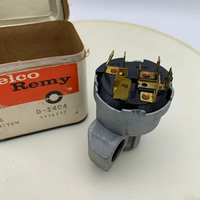 GM NOS D1404 Ignition Switch Delco Remy #1116512 1955-56 Chevrolet 55-57 Vette - Image 1 of 4