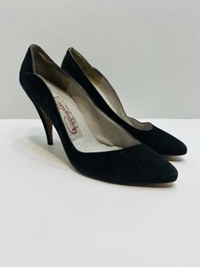 Vintage Pappagallo Black Pumps US Size 6 Made In Spain - Picture 1 of 13