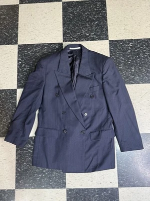 Blazer Hugo Boss Belmondo Vintage Años 80 Negro Doble Pecho Lana 38 R W. Alemania Foto 1 de 4
