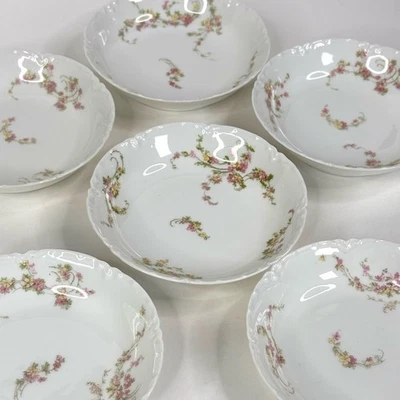 Juego de 6 cuencos de postre de frutas Haviland Limoges Norma 5" Schleiger 233 | 1894-1931 Foto 1 de 4