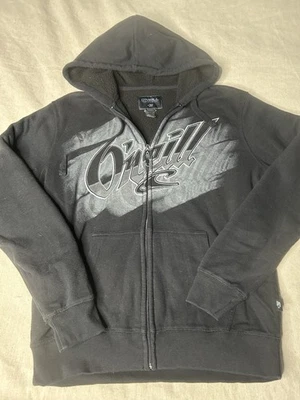 Sudadera con Capucha Y2K O’Neill Sherpa Forrada Cremallera Completa Talla M Deletrear Ropa de Surf Negra B11 Foto 1 de 4