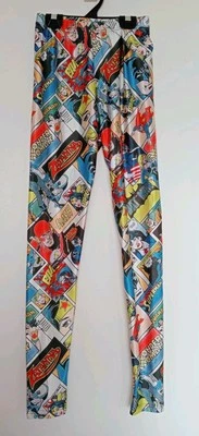 🌈Retro DC Comics Mujer Maravilla Zatanna Batman Superman Leggings Mundo de Cine XS  Foto 1 de 4