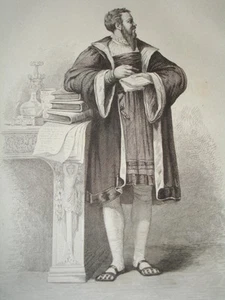 Medio Età / Incisione XIX / Clément Marot - Imagen 1 de 1