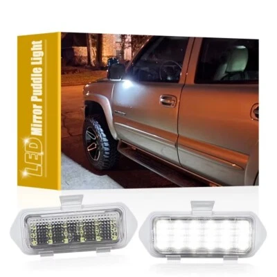 СВЕТОДИОДНЫЕ ЛАМПЫ ПОДСВЕТКИ ЛУЖИ БОКОВОГО ЗЕРКАЛА 6000K ДЛЯ SILVERADO SUBURBAN TAHOE SIERRA YUKON США - Изображение 1 из 4