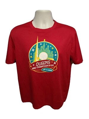Camiseta deportiva roja mediana para hombre NYCRuns Queens media maratón y carrera 5K Foto 1 de 4