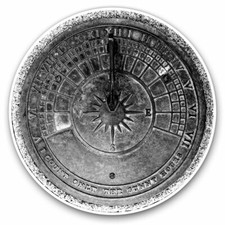 2 x Vinyl Stickers 25cm - Ancient Sundial Time Clock Cool Gift #24481
