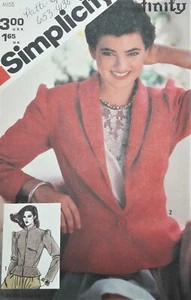 Chaqueta Patrón Simplicity 5379 Ajustada Sin Forrar Talla 6-8 Nueva De Colección 1981 - Imagen 1 de 4