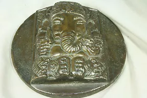 Medallón Ganhesa Bronce. S.XX Bronze Ganesha Medallion - Imagen 1 de 8