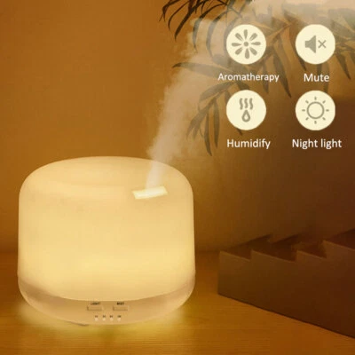 500ML Humidifier for HOME OFFICE with Light,Quiet & Auto-of Cool Mist Humidifier - Image 1 of 4