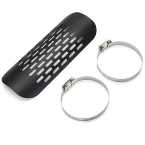 Protector de talón cubierta protectora térmica tubo silenciador escape negro universal de 7" para Suzuki - Imagen 1 de 4