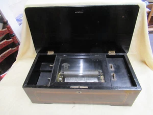Antique 19th Century Cylinder Music Box - WORKING but needs Repair/Attention - Picture 1 of 15
