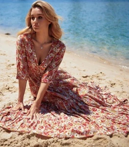 Jaase Maxi Dress Size Medium Mia Zimi Print - Picture 1 of 7