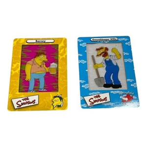 Lot Of 2 Simpsons Artbox Film Cardz #24 Groundskeeper Willie & #32 Barney VTG - Picture 1 of 5
