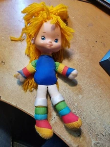Vintage Hallmark 1983 Tickled Pink Baby Rainbow Brite Doll Plush 10" Yarn Hair - Picture 1 of 4