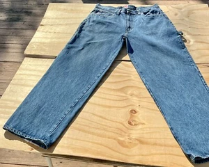 Vintage Nike Men's Denim Jeans Pants Carpenters Utility Logo Baggy Size 40 Blue - Picture 1 of 10