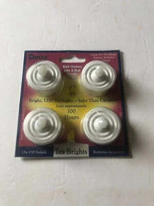 4 pack of Darice Bright LED Flicker Tea Lights - Tea Brights Wedding Holidays ++ - Picture 1 of 2