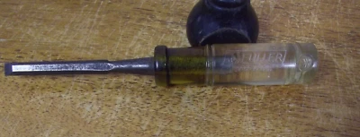 Vintage FULLER UNBREAKABLE 1/4" Wood Chisel Tool Sharp Attachable Hole in Handle - Image 1 of 4