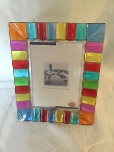 Murano Hand Painted Crystal Picture Frame 
