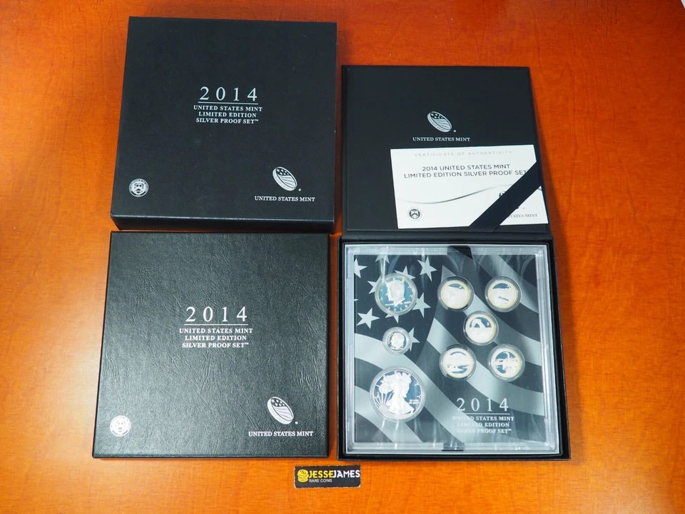 2014 W PROOF SILVER EAGLE LIMITED EDITION PROOF SET LS3 IN OGP - Image 1 of 4
