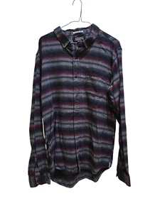 Ezekiel Surf Blanket Soft Flannel Shirt Mens XL Multi Striped Classic Button-Up - Picture 1 of 7