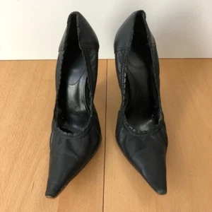 ALDO Women Black Leather Pointy Toe Pumps High Heels Dress Shoes Size 7 - Picture 1 of 8