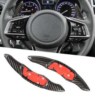 Carbon Fiber Steering Wheel Paddle Shifter Extension Fit Subaru Toyota GT86 FR-S - Image 1 of 4